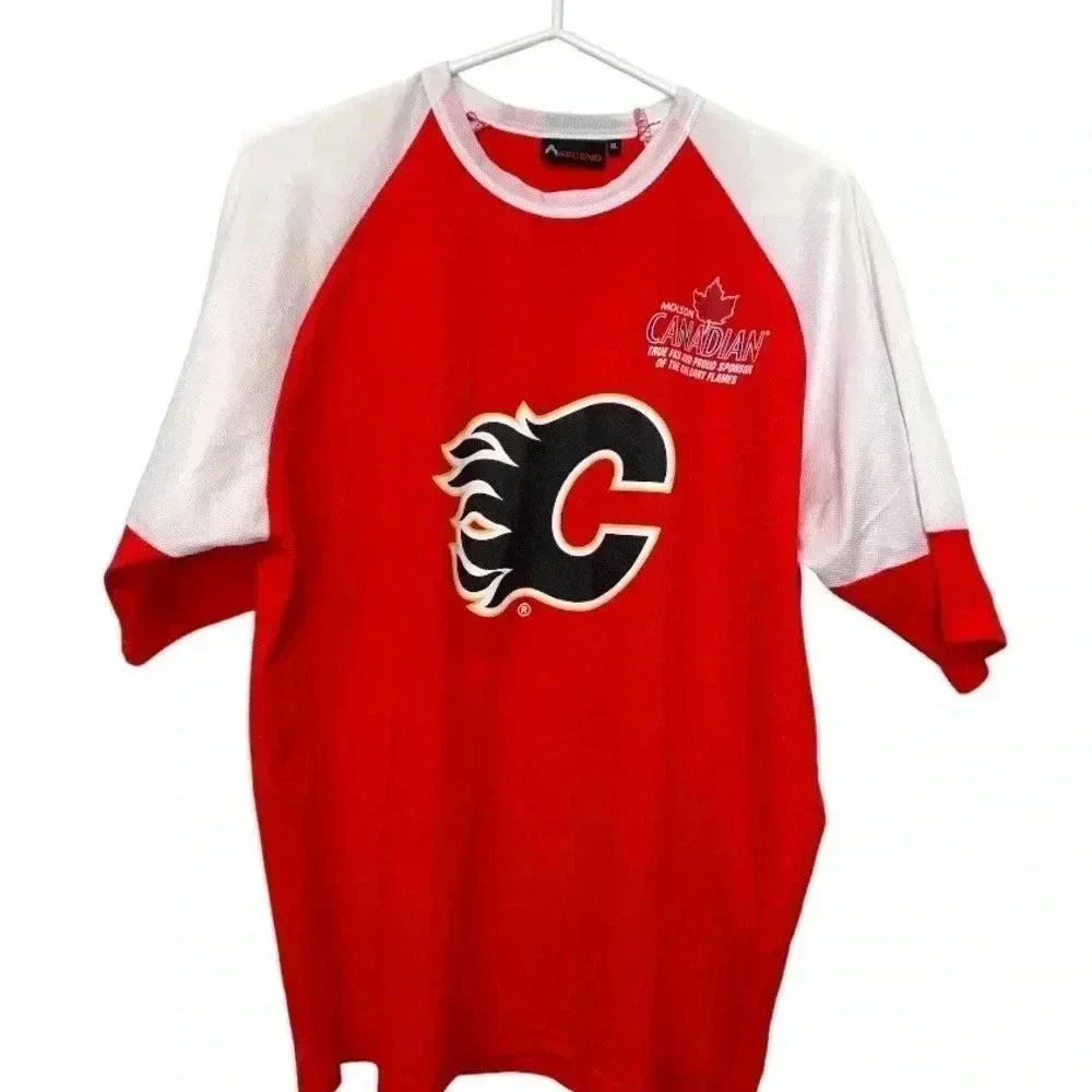 Ascend Calgary Flames, short sleeve jersey  w Molson Canadian logo